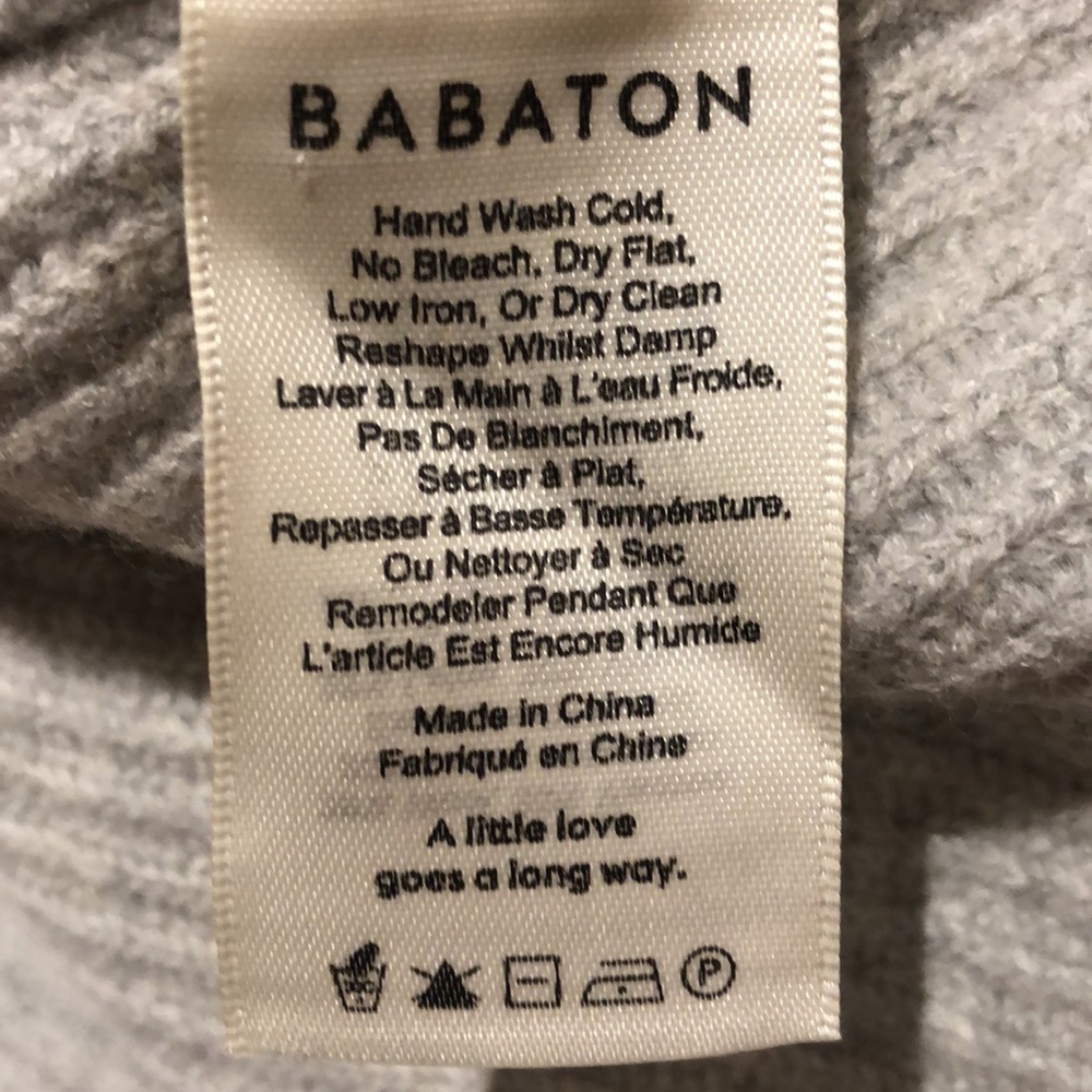 Sold! Babaton light grey wool sweater - Picture 3 of 3